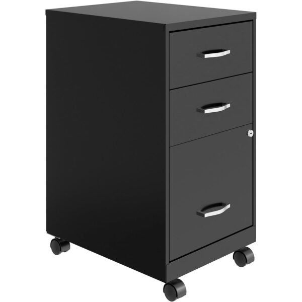 NuSparc 3-Drawer Organizer Metal File Cabinet 14.2" Width x 18" Depth x 26.7" Height - 3 x Drawer(s) for File, Box - Letter - Glide Suspension, 3/4 Drawer Extension, Anti-tip,...