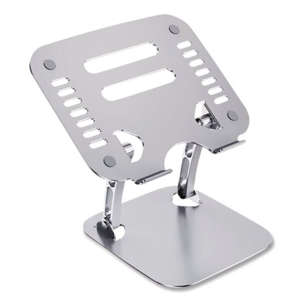 OTM Essentials Adjustable Laptop Riser Stand, 10.62" x 9" x 1.5" to 5", Silver (OBA2A)