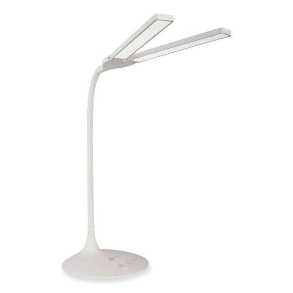 OttLite Wellness Series Pivot LED Desk Lamp with Dual Shades, 13.25" to 26" High, White (CSN5900C)
