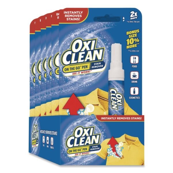 OxiClean On-the-Go Pen Stain Remover, Bonus Size, 22 mL, 6/Pack (8057523564CT)