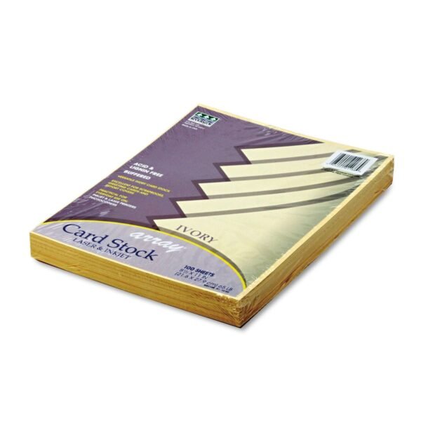 Pacon Array Card Stock, 65 lb Cover Weight, 8.5 x 11, Ivory, 100/Pack (101186)