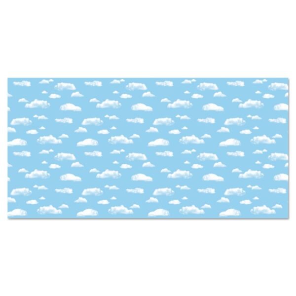 Pacon Fadeless Designs Bulletin Board Paper, Clouds, 50 ft x 48", Blue/White (56465)