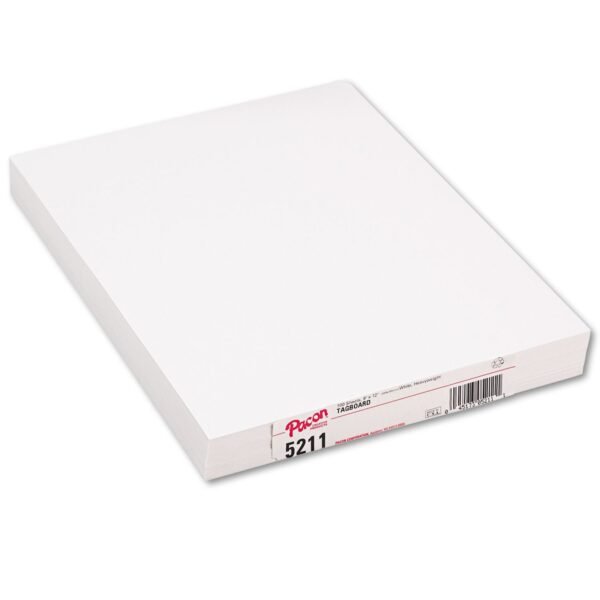 Pacon Heavyweight Tagboard, 12 x 9, White, 100/Pack (5211)