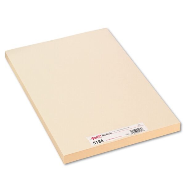 Pacon Medium Weight Tagboard, 12 x 18, Manila, 100/Pack (5184)