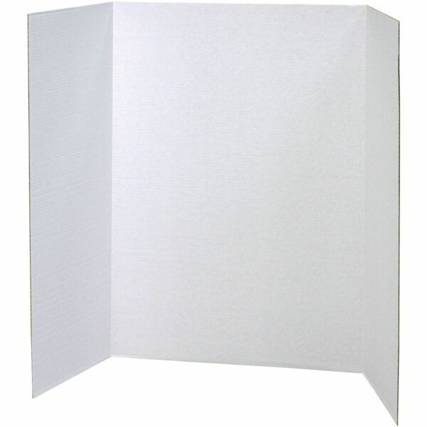 Pacon Presentation Boards 36" Board Height x 48" Board Width - White Surface - Tri-fold, Heavy Duty - 18 / Carton (3762)