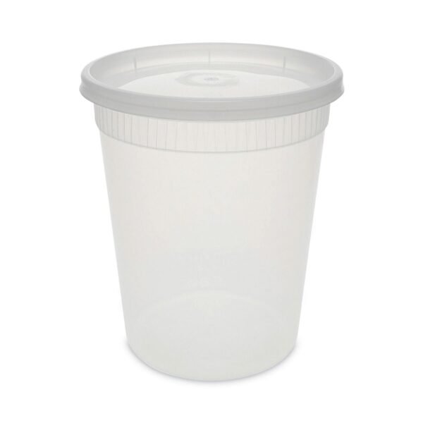 Pactiv Newspring DELItainer Microwavable Container, 32 oz, 4 .55 Diameter x 5.55 h, Clear, Plastic, 240/Carton (YSD2532)