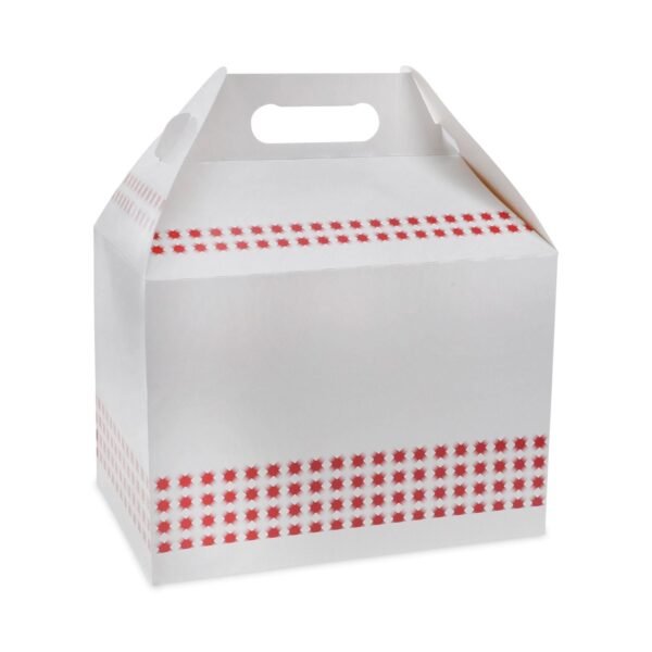 Pactiv Paperboard Barn Box with Handle, 9 x 5 x 4.5, Basketweave, Paper, 150/Carton (DBRNL)
