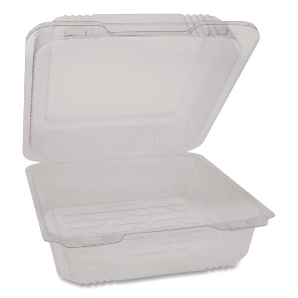 Pactiv SmartLock PET Hinged Lid Bakery Container, 8.75 x 8.25 x 3.63, Clear, 200/Carton (0CAH09700000)