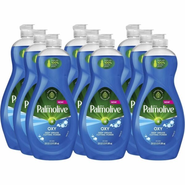 Palmolive Ultra Dish Soap Oxy Degreaser Concentrate - 20 fl oz (0.6 quart) - Residue-free, Dry Resistant, Eco-friendly, Biodegradable, Phosphate-free, Paraben-free - Blue - 9 /...