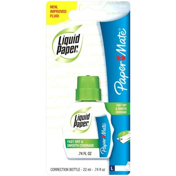 Paper Mate Liquid Paper Correction Fluid Foam 21.88 mL - White - Spill Resistant, Fast-drying - 1 Each (5640415)