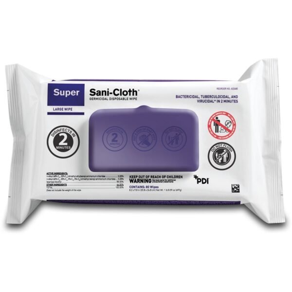 PDI HC Super Sani-Cloth Germicidal Disposable Wipe Ready-To-Use - 6.75" Length x 6" Width - Disposable, Disinfectant, Deodorize, Latex-free, Bleach-free, Phenol-free, Easy to...