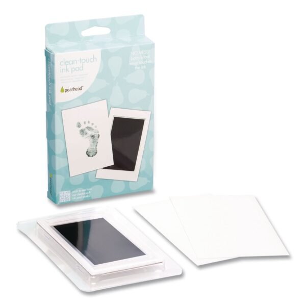 pearhead Babyprints Clean-Touch Ink Pad, Newborn Size Accommodates Hand/Feet Up to 2.25" x 3.5", Clean-Touch Ink Pad/(2) Imprint Cards (00007)