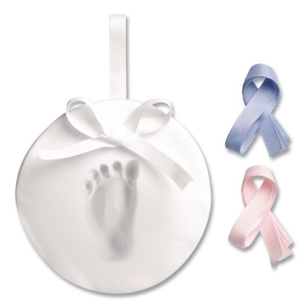 pearhead Babyprints Handprint or Footprint Keepsake Ornament Kit, 100% Baby Safe Impression Material/Shaping Ring/Ribbon/Pin (50020)