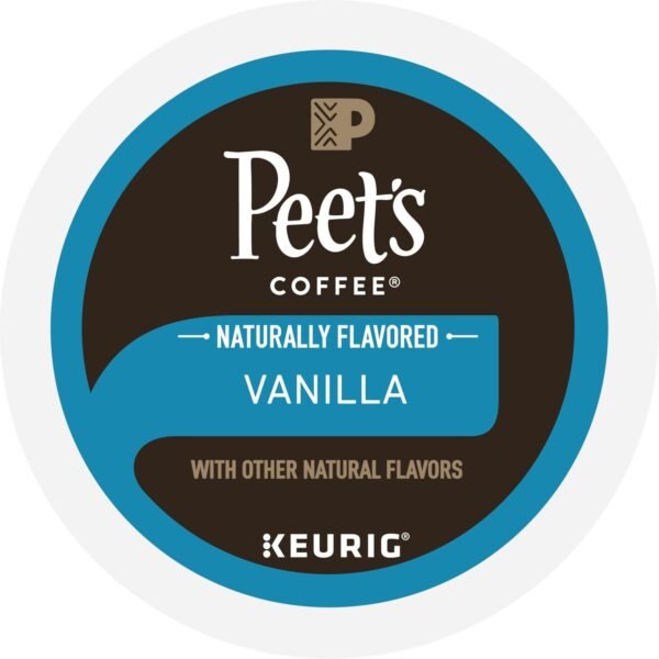 Peet's Coffee & Tea Vanilla K-Cups, 0.33 oz K-Cup, 22/Box (2708)
