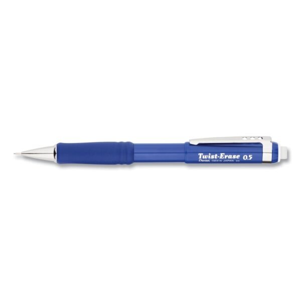 Pentel Twist-Erase III Mechanical Pencil, 0.5 mm, HB (#2), Black Lead, Blue Barrel (QE515C)