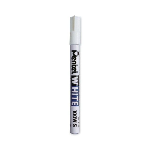 Pentel White Permanent Marker, Fine Bullet Tip, White (100WS)