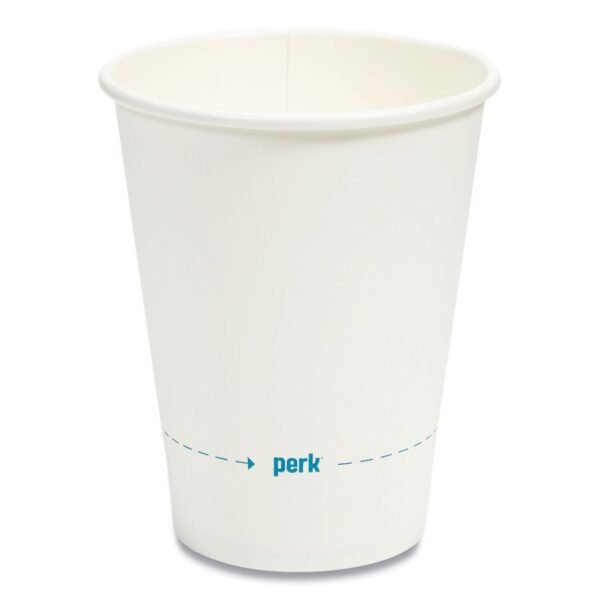 Perk White Paper Hot Cups, 12 oz, 50/Pack (24431631)