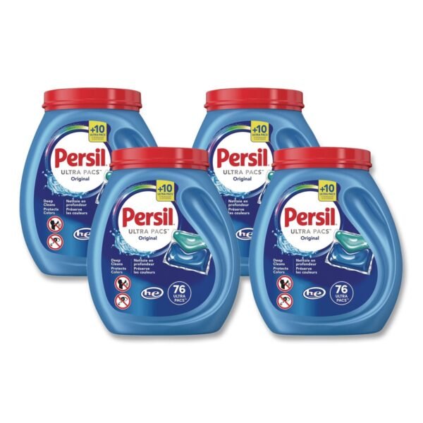 Persil Ultra Pacs Original Everyday Clean Laundry Detergent, 76 Pods/Tub, 4 Tubs/Carton (05515)