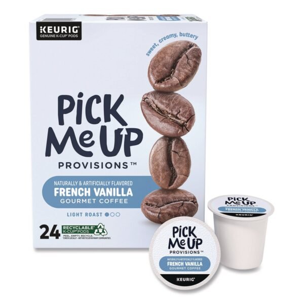 Pick Me Up Provisions French Vanilla Coffee K-Cups, 24/Box (24382842)