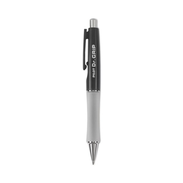 Pilot Dr. Grip Ballpoint Pen, Retractable, Medium 1 mm, Black Ink, Black Barrel (36100)