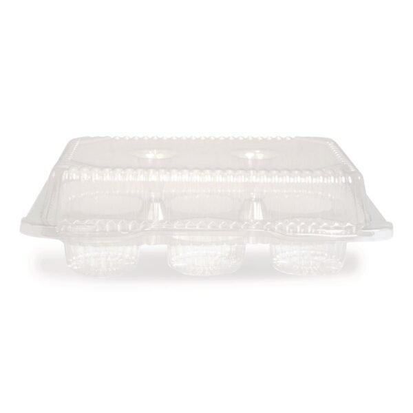 Plastifar Bakery Containers, Muffin/Cupcake, 7.25 x 9.88 x 3.13, Clear, 250/Carton (18200)