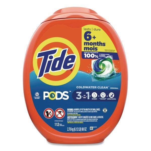 PODS Laundry Detergent, Pods, Tide Original, 112 Pods/Tub (03243PK)