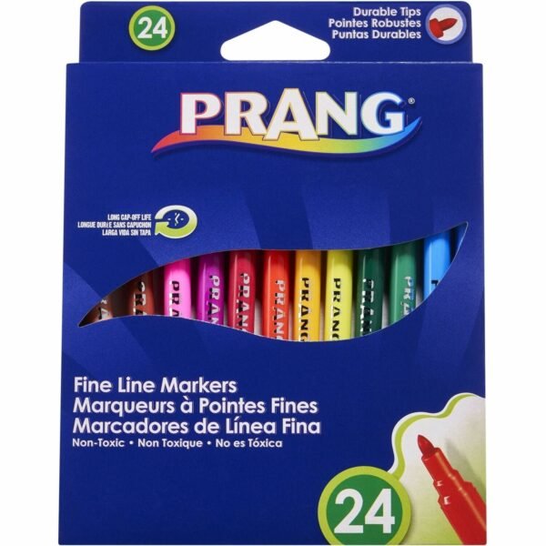 Prang Fine Line Markers 2 mm Fine Marker Point - Assorted Ink - 24 / Set (80715)