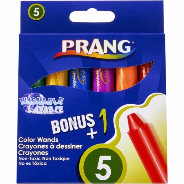 Prang Washable Color Wands Red, Orange, Yellow, Green, Blue, Purple - 6 / Set (47878)