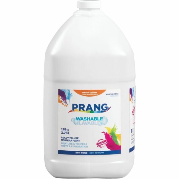Prang Washable Tempera Paint 1 Color(s) - White - 1 gal - Washable - 1 Each (X10607)