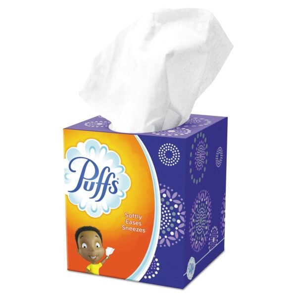 Puffs Facial Tissue, 2-Ply, White, 64 Sheets/Box, 24 Boxes/Carton (84405)
