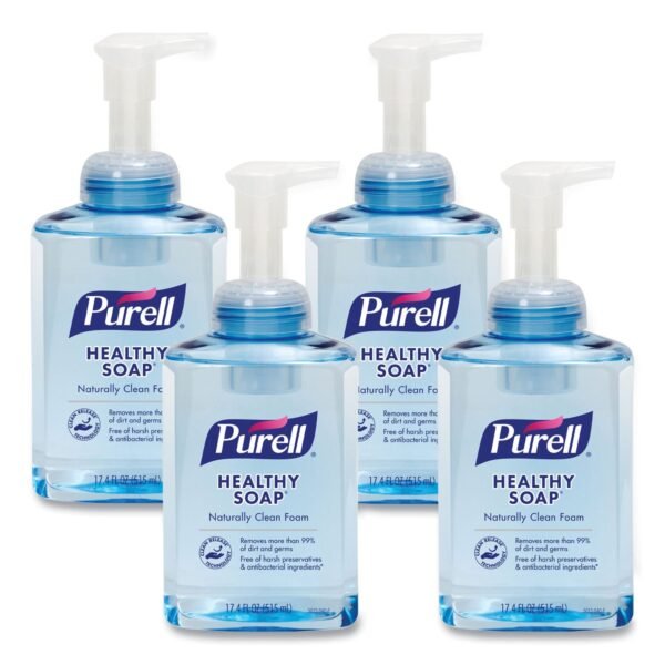 PURELL CLEAN RELEASE Technology HEALTHY SOAP Naturally Clean Foam, Citrus Scent, 515 mL, 4/Carton (501304CT)