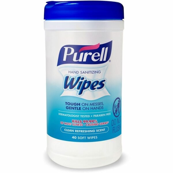 PURELL® Clean Scent Hand Sanitizing Wipes Clean - White - 40/Tub - 1 Each (912006CMR)