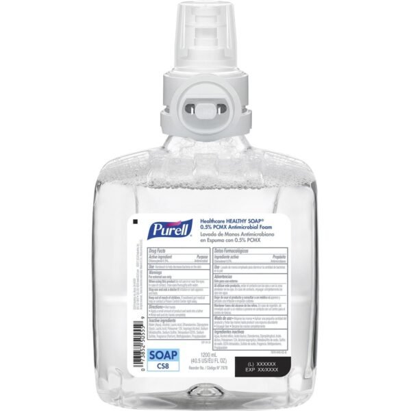 PURELL® CS8 HEALTHY SOAP™ 0.5% PCMX Antimicrobial Foam Floral Scent - 1.27 quart - Hand, Skin - Clear - Anti-irritant - 2 / Carton (787802)