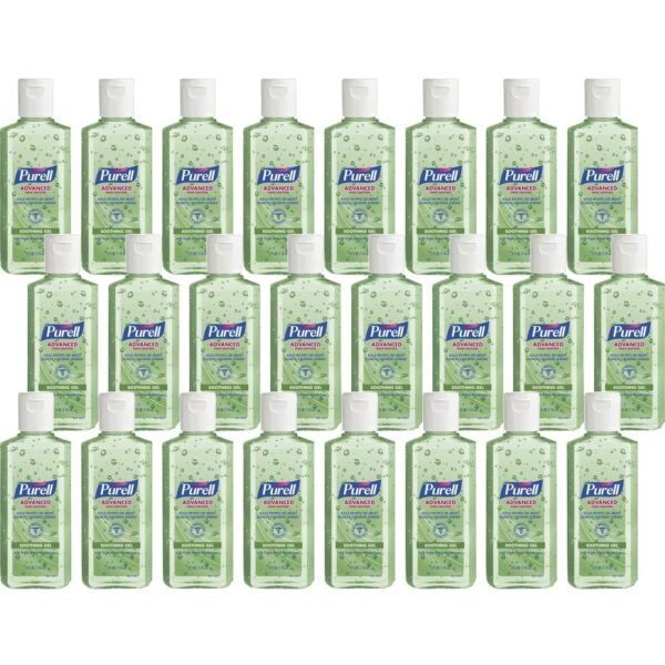 PURELL® Hand Sanitizer Gel Floral Scent - 4 fl oz - Squeeze Bottle Dispenser - Kill Germs - Hand - Moisturizing - Green - Non-sticky, Residue-free, Moisturizing - 24 / Carton...