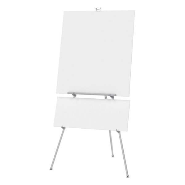 Quartet Aluminum Heavy-Duty Display Easel, 38" to 66" High, Aluminum, Silver (55E)