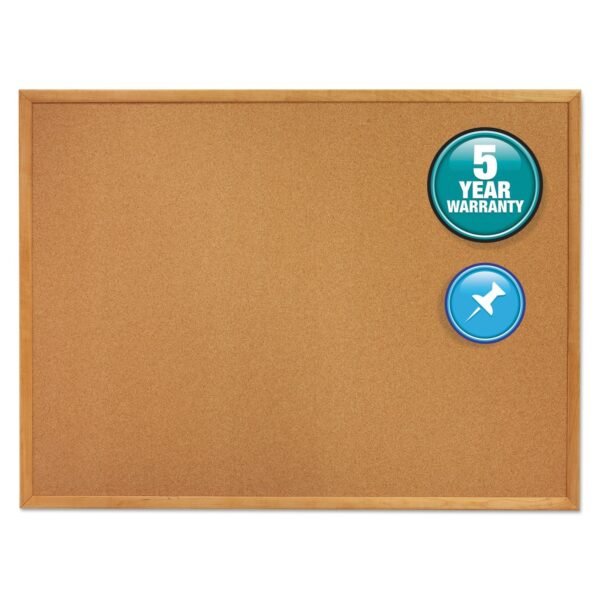 Quartet Classic Series Cork Bulletin Board, 36 x 24, Tan Surface, Oak Fiberboard Frame (303)