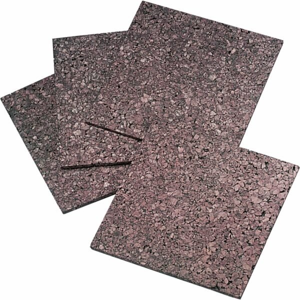Quartet Frameless Modular Dark Cork Tiles 12" Board Height x 12" Board Width - Brown Cork Surface - Self-stick, Self-healing - 4 / Pack (101Q)