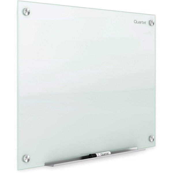 Quartet Infinity Glass Dry-Erase Whiteboard 96" (8 ft) Width x 48" (4 ft) Height - White Tempered Glass Surface - White Frame - Horizontal/Vertical - Magnetic - 1 Each (G9648W)