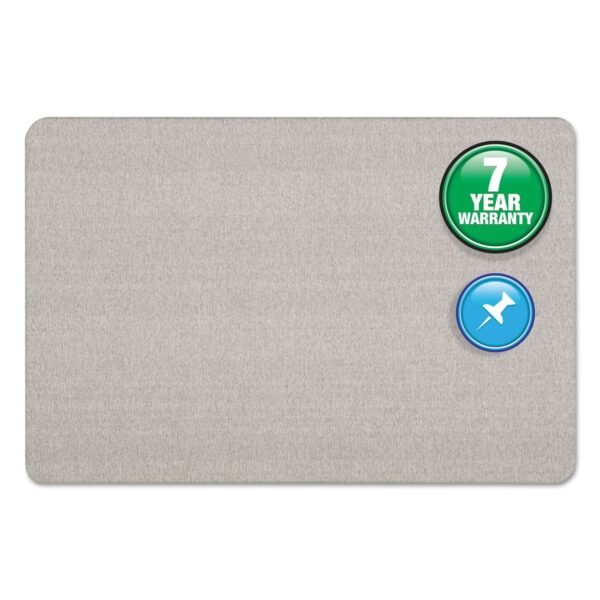 Quartet Oval Office Fabric Board, 48 x 36, Gray Surface (7684G)