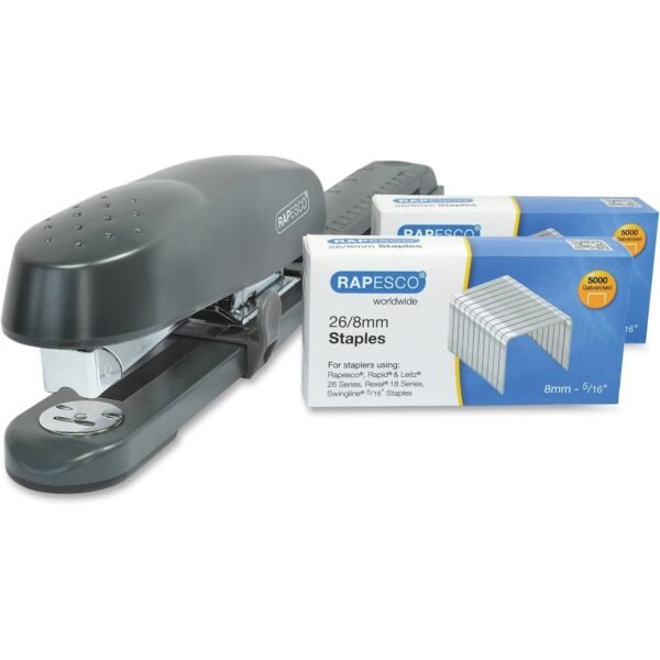 Rapesco 790 Long Arm Stapler with Staples Set Staples Upto 50 Sheet of 80g/m² Paper - Staple Size: - 24/0.24" , - 24/0.31" , - 26/0.24" , - 26/0.31" - 12" Throat Depth - Front...