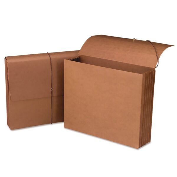 Redrope Expanding Wallet With Elastic Cord, 5.25" Expansion, 1 Section, Elastic Cord Closure, Letter Size, Redrope, 10/box