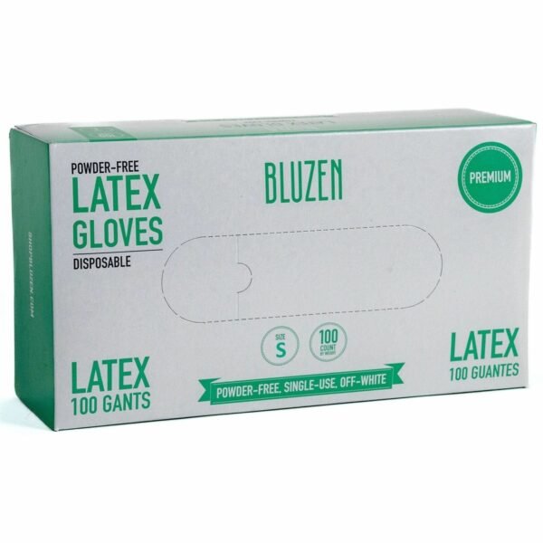 Remcoda Powder-Free Latex Gloves 4 mil Thickness - Small Size - Latex - Off White - Powder-free, Comfortable, Excellent Grip - For Healthcare, General Purpose - 100 / Box (LAT101S)