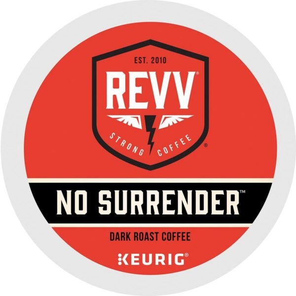 revv® K-Cup No Surrender Coffee Compatible with Keurig Brewer - Dark - K-Cup, Pod - Kosher - 24 / Pack (196924)
