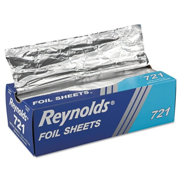 Reynolds Interfolded Aluminum Foil Sheets, 10.75 x 12, 500 Sheets/Box, 6 Boxes/Carton (721)