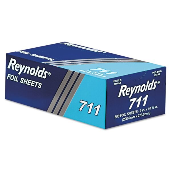 Reynolds Pop-Up Interfolded Aluminum Foil Sheets, 9 x 10.75, 500 Sheets/Box, 6 Boxes/Carton (711)