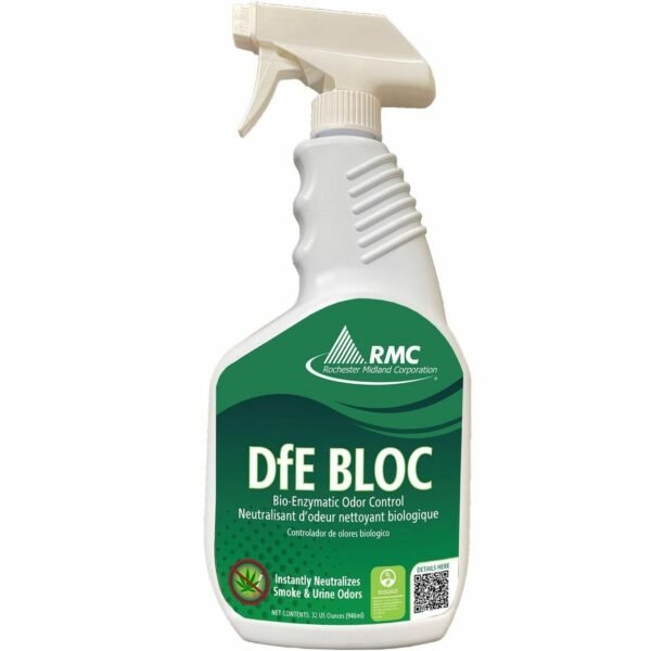 Rochester Midland RMC DfE Biological Cleaner 32 fl oz (1 quart) - 8.5 pH - Odorless, Odor Neutralizer, Rinse-free - Amber - 1 Each (11893914)