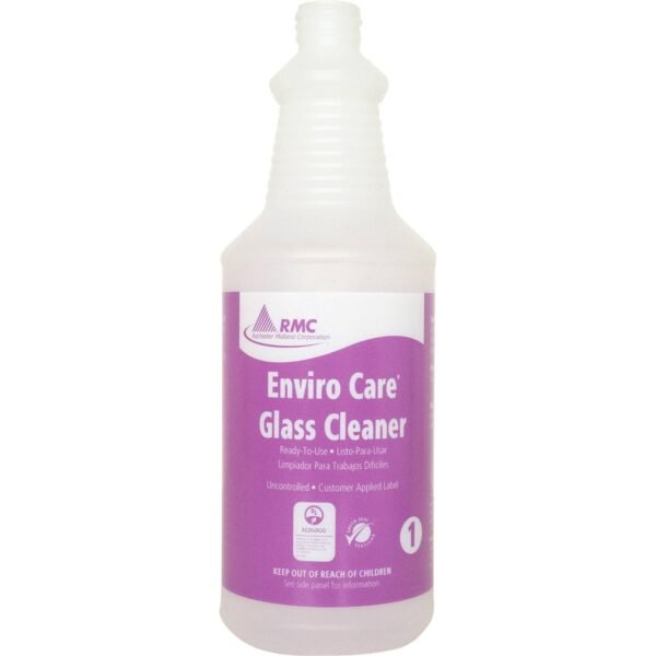 Rochester Midland RMC Glass Cleaner Spray Bottle Frosted Clear - Plastic - 48 / Carton (35064373CT)