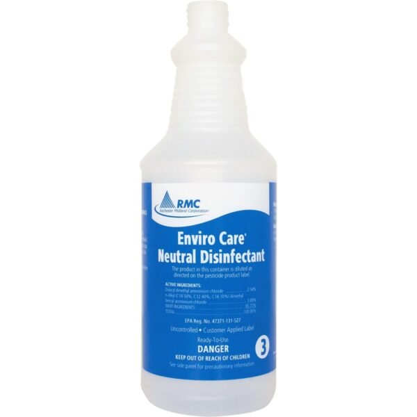 Rochester Midland RMC Neutral Disinfectant Spray Bottle 48 / Carton - Frosted Clear - Plastic (35064573CT)