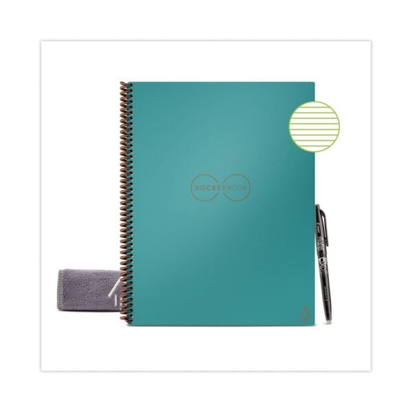 Rocketbook Core Smart Notebook, Medium/College Rule, Teal Cover, (16) 11 x 8.5 Sheets (EVR2LRCCCE)