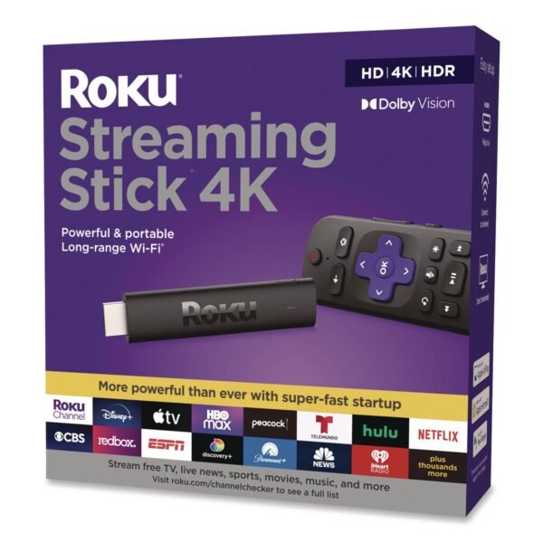 Roku Streaming Stick, Black (3820R2)